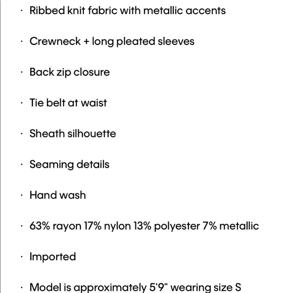 Calvin Klein-Metallic Knit Belted Long Sleeve Dress - Picture 5 of 5